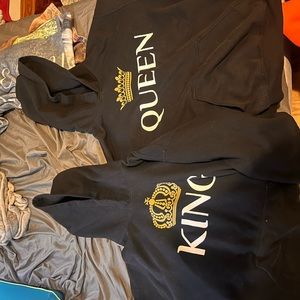 KING & QUEEN HOODIE PAIR (MENS L, WOMEN M)